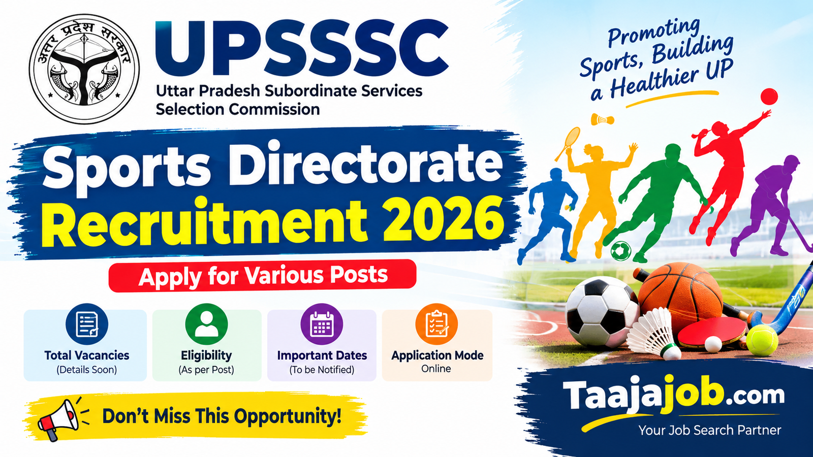 UPSSSC Sports Directorate Recruitment 2026